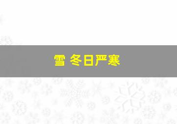 雪 冬日严寒